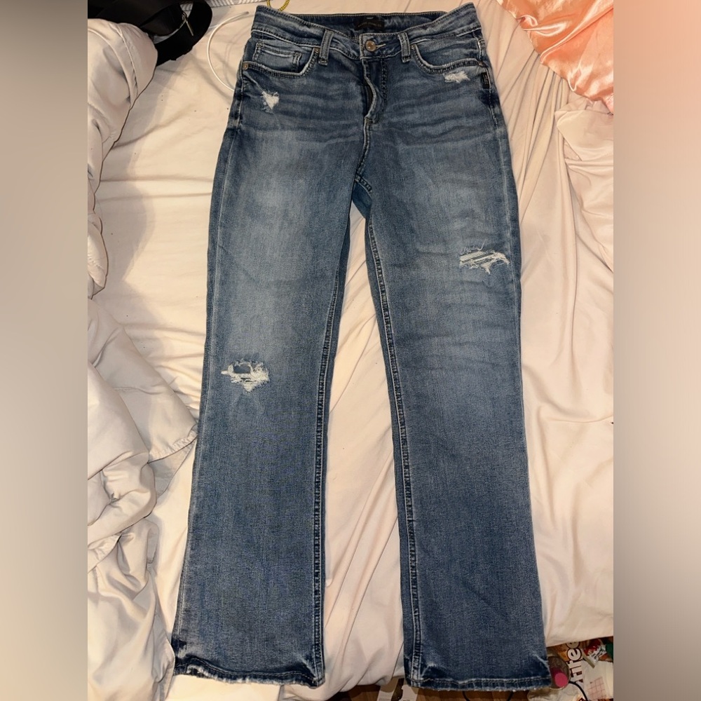 Silver Avery Slim Boot Jean